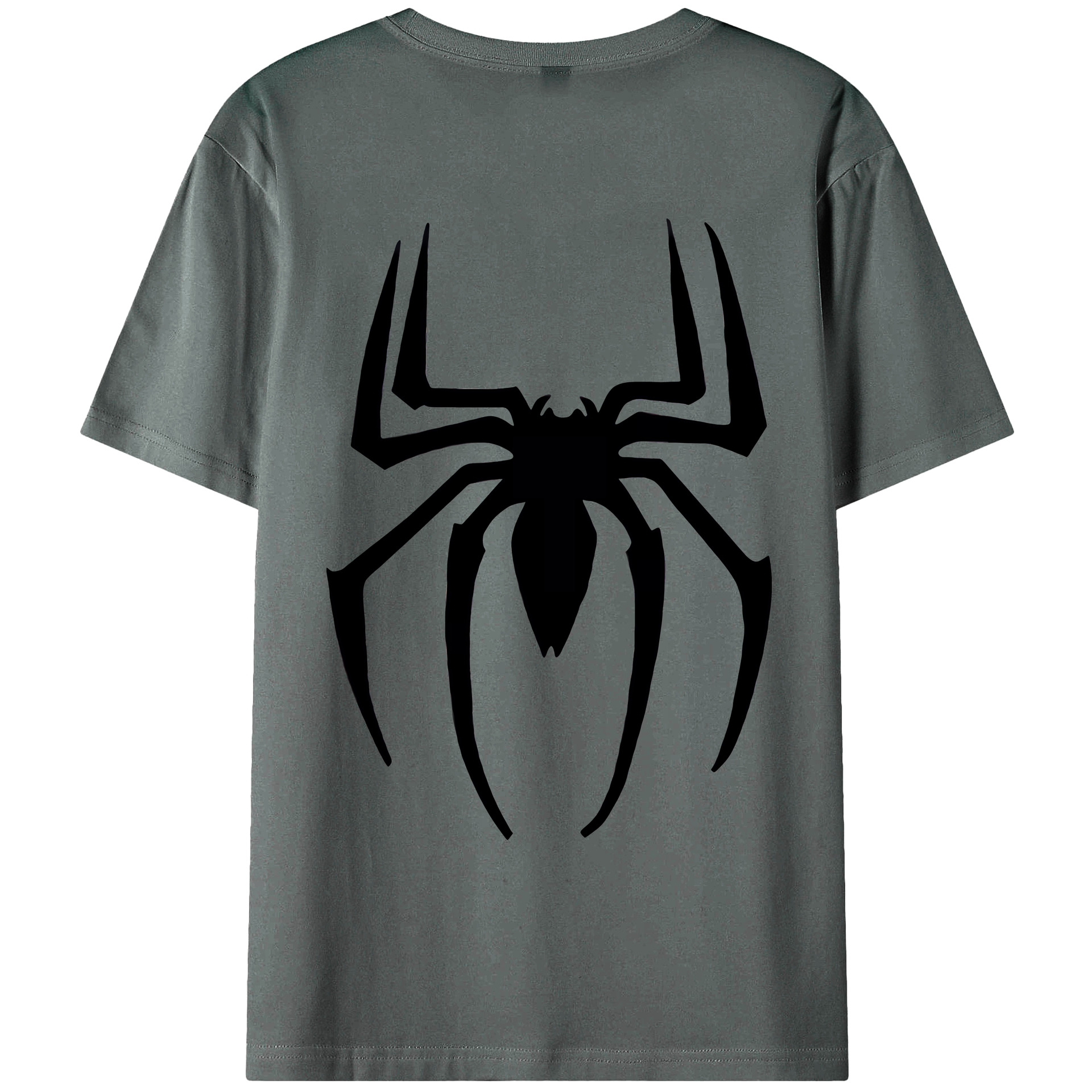 （画像用） Spider Man スパイダーマン 綿100％ メンズ半袖Tシャツ（バックプリント） 通気性